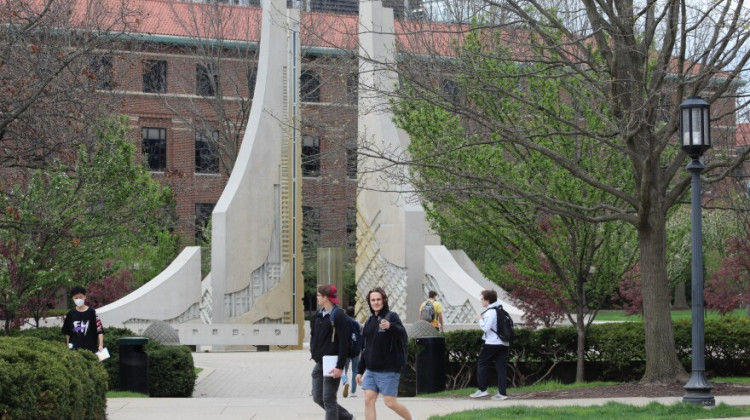 Purdue University put out a press release Monday regarding high COVID positivity rates on campus - WBAA News/Ben Thorp