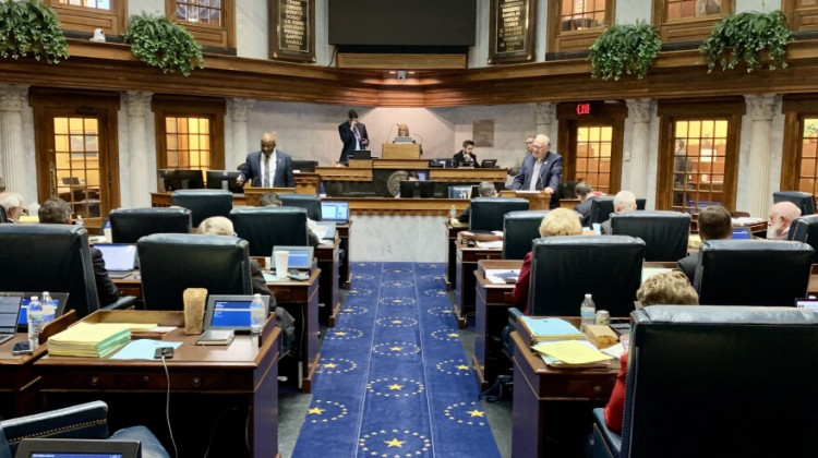 The Senate passed the controversial COVID-19 vaccine employer mandate bill, potentially setting up a showdown with the House over the bill’s final form.  - Brandon Smith/IPB News