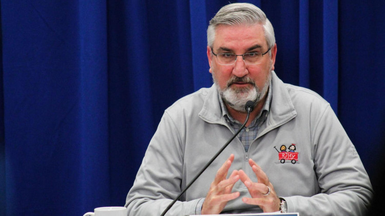 Gov. Eric Holcomb said Indiana will “standby” to assist with Ukrainian refugees if the U.S. takes them in.  - (Lauren Chapman/IPB News)
