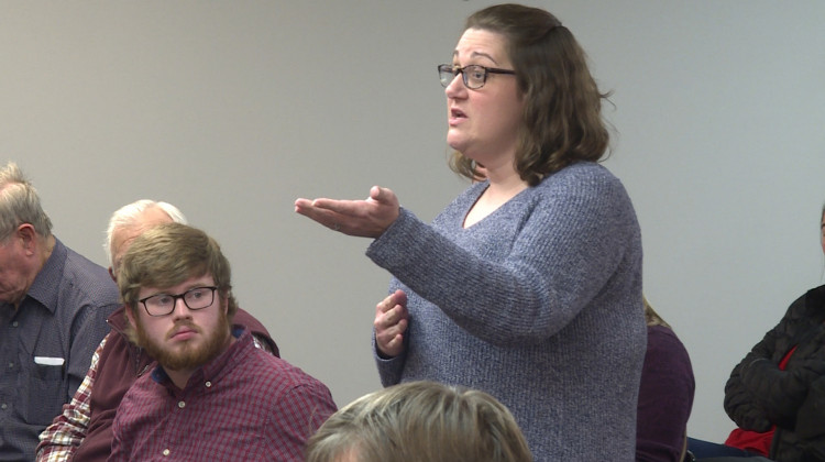 Amy Shehan-Walker, like several other Bartholomew County residents, expressed the need for people affected by the flooding to get help quickly. - Rebecca Thiele/IPB News