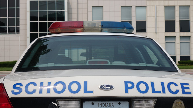 Indiana lawmakers are considering legislation that would require all police who regularly work inside public schools during regular hours to undergo basic school resource officer training. - (Eric Weddle/WFYI)