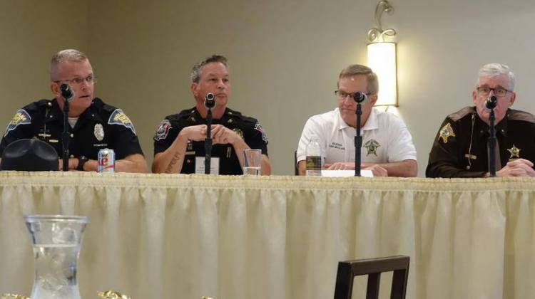 Law enforcement officials discuss their role in curbing the opioid epidemic. - Emily Forman/WFYI
