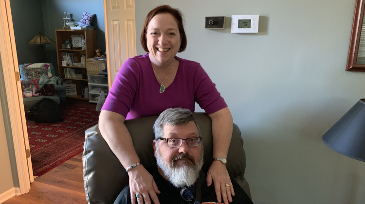 Nancy and Bill Dynes at their home in Indianapolis. - Jill Sheridan/IPB News