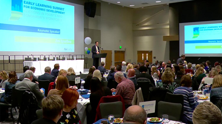 The Indiana Early Learning Summit brought together business leaders to discuss workforce issues related to childcare. - Courtesy of Indiana Early Learning Summit