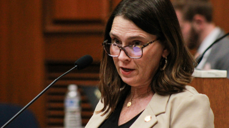 Rep. Elizabeth Rowray (R-Yorktown) is the author of HB 1248, which sets aside 200 Child Care and Development Fund vouchers for foster families. - Brandon Smith / IPB News