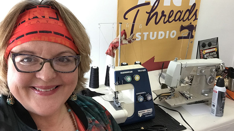 Indianapolis Fabric Artist Shifts To Sewing Essential Surgical Gowns