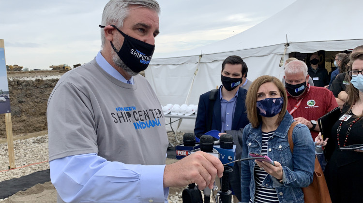 Gov. Eric Holcomb renewed a statewide disaster emergency declaration dozens of times during the COVID-19 pandemic.  - Brandon Smith/IPB News