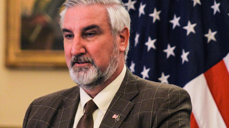 Gov. Eric Holcomb said he's been hearing concerns — from both outside and inside Indiana — about the bill to ban antisemitism in state public education institutions.  - Brandon Smith/IPB News