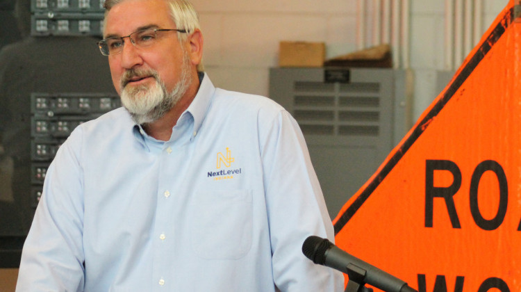 Gov. Eric Holcomb said President Joe Biden's infrastructure bill will deliver billions to Indiana, starting with about $200 million this year. - Brandon Smith/IPB News