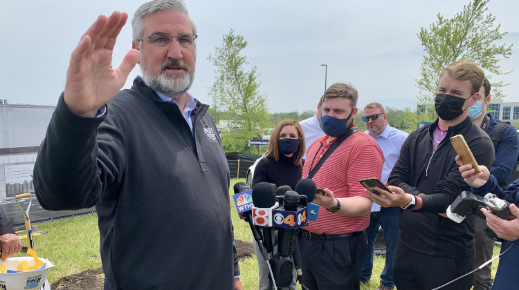 Gov. Eric Holcomb Holcomb said, if necessary after June, he will issue a new executive order that’s limited to the state’s vaccination program and financial assistance for health and welfare programs.  - Brandon Smith/IPB News