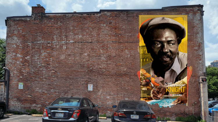 A rendering of the mural honoring Etheridge Knight, which will be unveiled at the Chatterbox Jazz Club on June 30, 2023. - Photo provided/Indy Arts Council