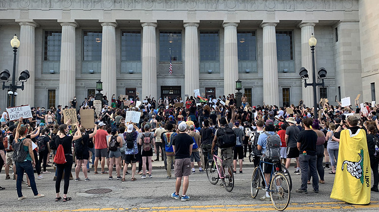 Peaceful Protests Continue In Indianapolis Wednesday Night