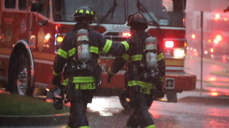 The Indianapolis Fire Department responded to a fire after lightning struck a building and caused 16 apartment units to catch fire early Saturday.  - Submitted: Indianapolis Fire Department