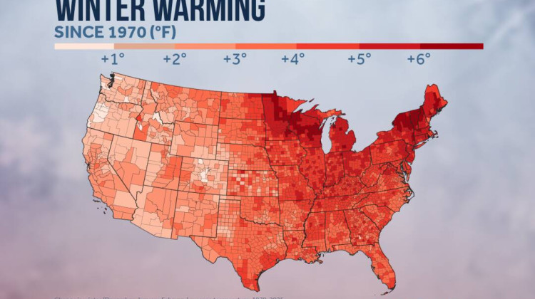 Winters are warming faster than other seasons in Indiana