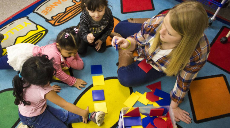 A measure signed into law by Indiana Gov. Mike Braun will allow school corporations to partner with religiously affiliated nonprofit preschools. - FILE PHOTO: Peter Balonon-Rosen / IPB News