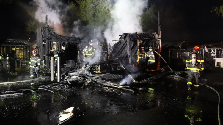 No animals were hurt, but a fire left a Southside Indianapolis animal shelter devastated