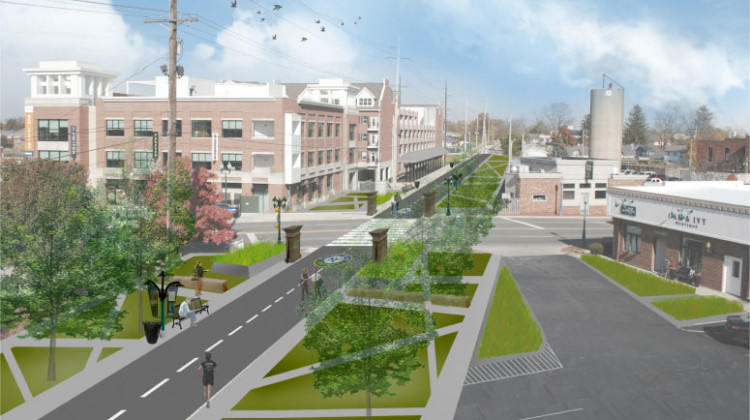 Rendering of a section of the Nickel Plate Trail in Fishers. - Courtesy City of Fishers