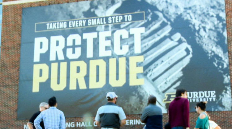 Remote workers tour the Purdue University campus for a talent attraction program that awards them co-working space and a stipend for relocating. - Justin Hicks/IPB News