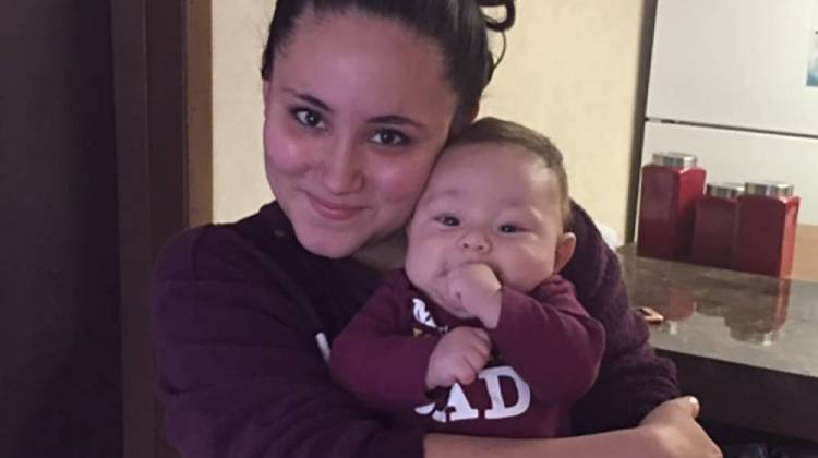 Katherine Peraza with her her 3-month-old son. - Jill Sheridan/IPB