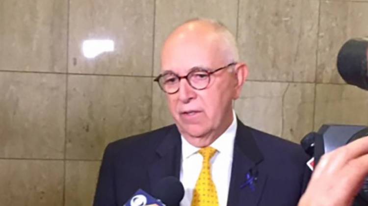 Marion County Prosecutor Terry Curry speaks to reporters outside the courtroom. - Jill Sheridan/IPB News