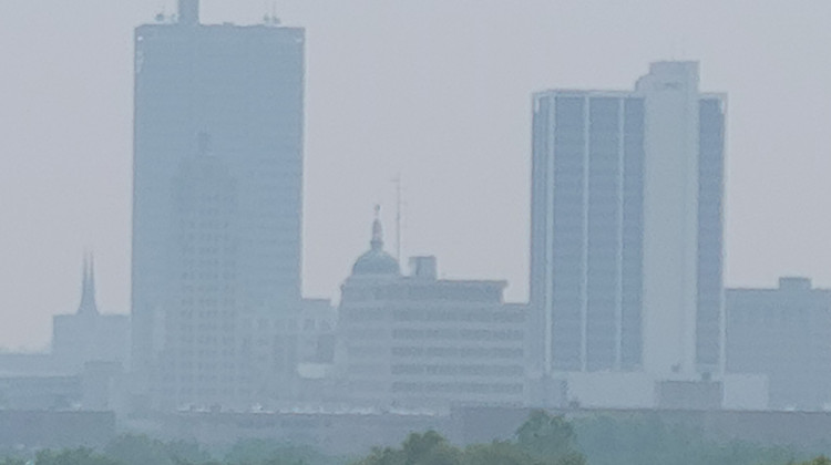 Smoke from wildfires in Canada covered Fort Wayne and many other areas of the state in late June. Those fires continue to affect the air quality in Indiana.  - Tony Sandleben/WBOI