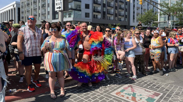 Thousands of supporters lined Massachusetts Avenue downtown for the Indy Pride Parade. - Jill Sheridan/WFYI