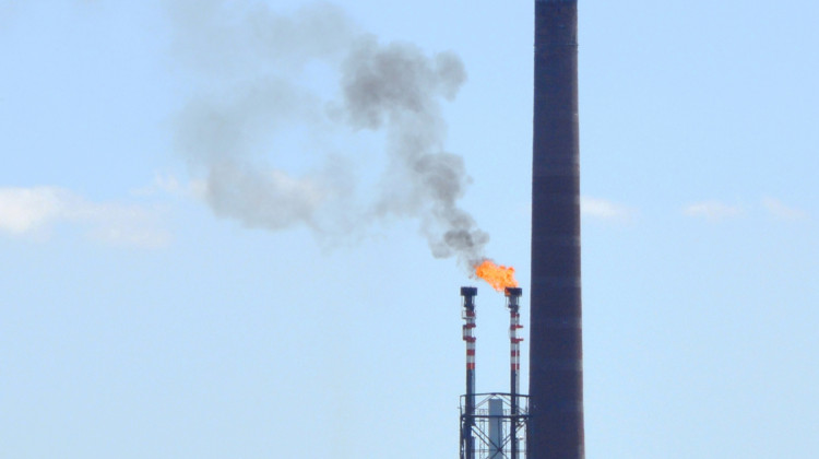 Flaring at a chemical plant in Germany, 2016. - Wikimedia Commons