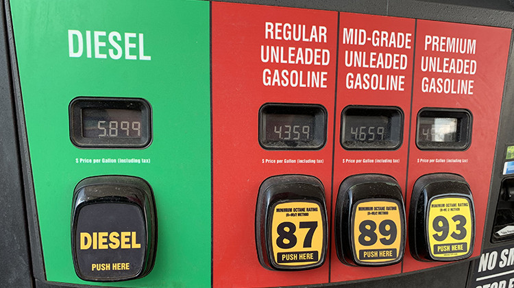 Indiana’s average price of gasoline has dropped more than 11% from a month ago. - Doug Jaggers/WFYI