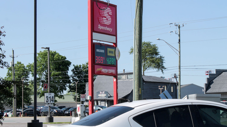 Indiana is one of only about a dozen states that imposes a sales tax on gasoline. That rate is calculated each month, based on the statewide average gas price.  - Lauren Chapman/IPB News
