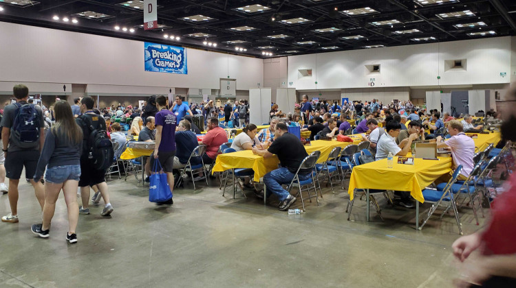 Attendees play games at the 2019 Gen Con in Indianapolis Saturday afternoon.  - Samantha Horton/IPB News