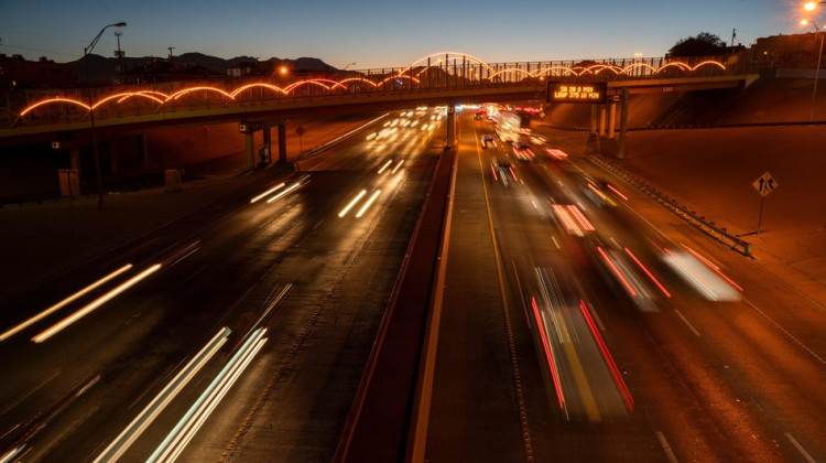 Rush hour on Interstate 10 in El Paso, Texas.