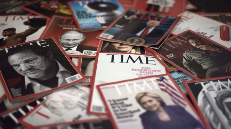 Almost eight months after Meredith finalized its purchase of Time Inc., the publishing giant says it reached a deal to sell <em>Time</em> magazine to tech billionaire Marc Benioff and his wife Lynne Benioff. - Eric Baradat/AFP via Getty Images