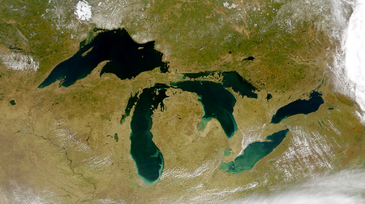 Great Lakes' warming has wintertime domino effect