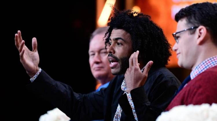 <em>Great Performances</em> series executive producer David Horn, Tony Award-winning actor Daveed Diggs and filmmaker Alex Horwitz at the 2016 Television Critics Association Summer Press Tour.