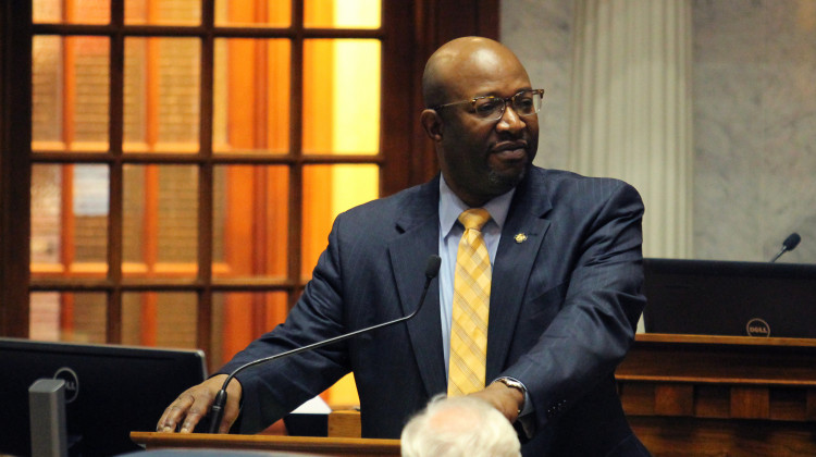 Sen. Greg Taylor (D-Indianapolis), one of the bill's Senate sponsors, brought up his concerns about its definition of "actually innocent." - Lauren Chapman/IPB News