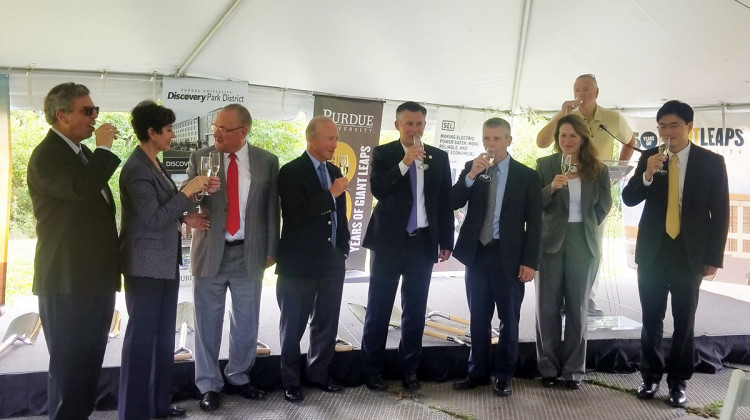 The 100,000 square foot Schweitzer Engineering Laboratories facility at Purdue's Discovery Park will bring more than 300 jobs to the area.  - Samantha Horton/IPB News
