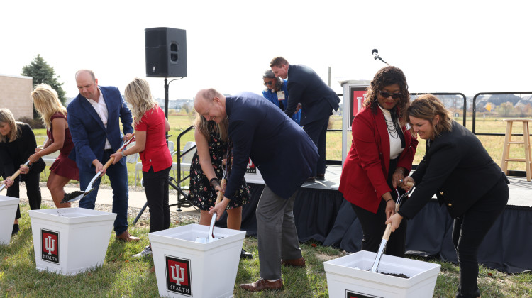 Indiana University Health broke ground Friday on its expansion of IU Health Saxony Hospital – soon to be IU Health Fishers.