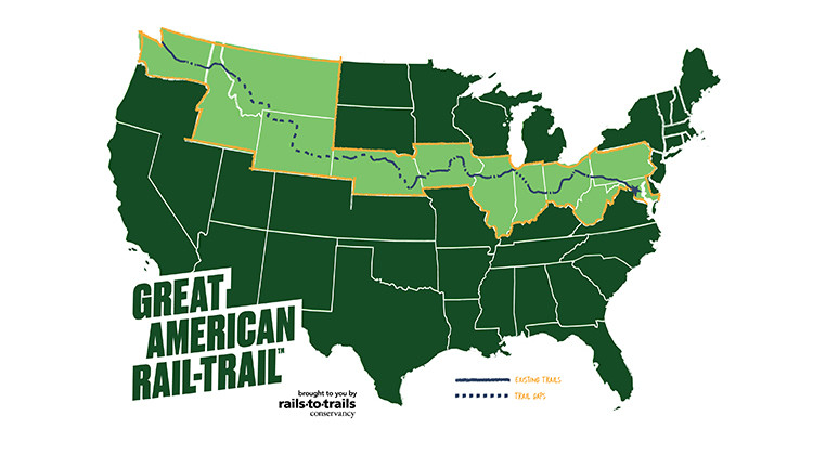 The Washington-based Rails-to-Trails Conservancy says the Veterans Memorial Trail segment and the recently completed Pennsy Greenway Extension in nearby Schererville are the first new trail miles to be added to the Great American Rail-Trail in Indiana since the project was announced in May 2019.  - Courtesy Rails-to-Trails Conservancy