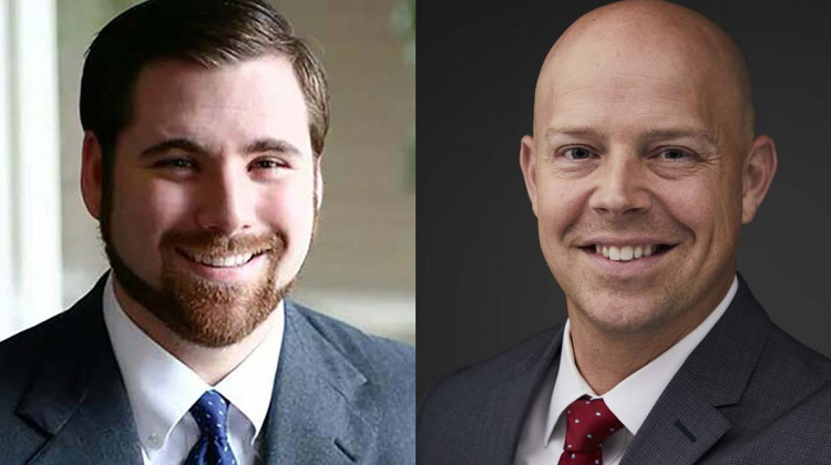 Decatur County Prosecutor Nate Harter, left, joined the Republican race for the Attorney General nomination as former Indiana Department of Revenue Commissioner Adam Krupp, right, dropped out and endorsed Harter. - Courtesy of Indiana Prosecuting Attorneys