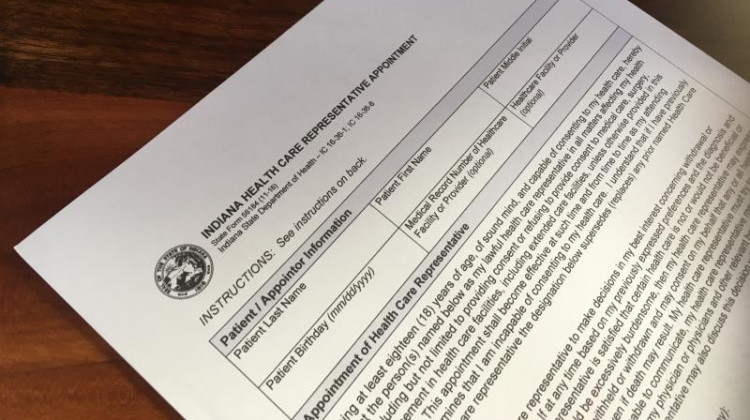 Patients can fill out a form to appoint a health care representative before they enter a hospital, or just write it down on a piece of paper, says Lucia Wocial, a nurse ethicist with IU Health.