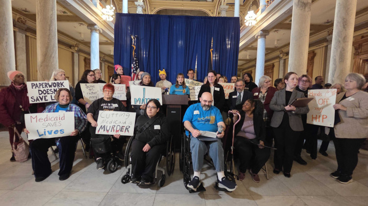 Statehouse rally urges lawmakers to fix 'healthcare affordability crisis' in Indiana