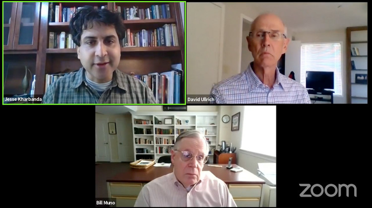 The Hoosier Environmental Council's Jesse Kharbanda (left) hosted a panel discussion with former EPA employees David Ullrich (right) and Bill Muno (below).  - Courtesy of the Hoosier Environmental Council