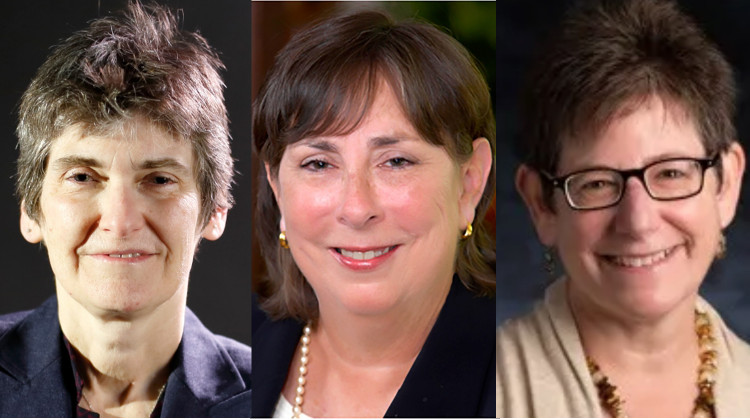 Three environmental pioneers – (from left) Janet McCabe, Rosemary Spaulding and Lori Kaplan – discussed 50 years of activism. - Photos courtesy of Indiana University, Earth Charter Indiana, and Central Indiana Regional Transportation Authority