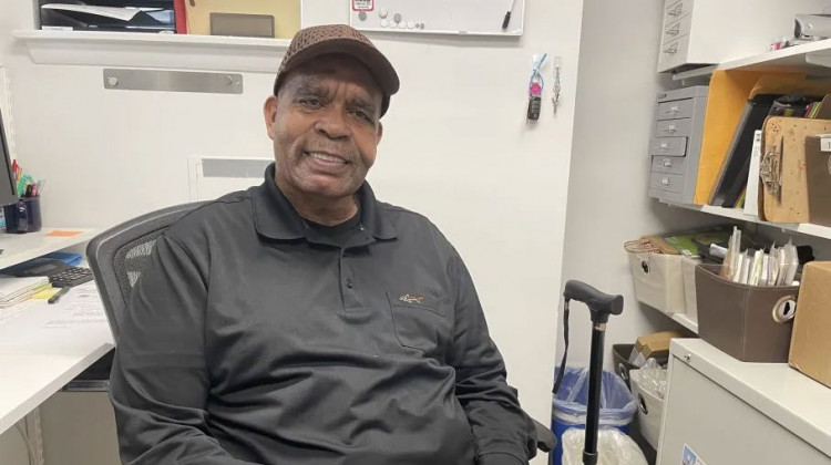 Henry Jones, 72, sits at an office at Christ House, a medical respite facility in Washington, D.C., on April 5, 2022. - Ryan Levi / Tradeoffs