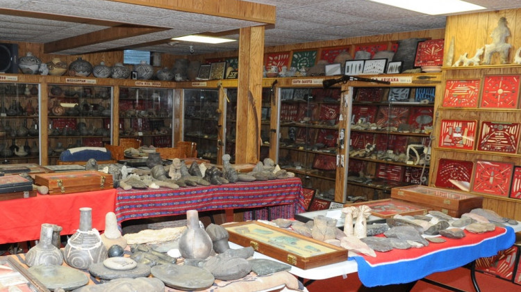 Artifacts on display at Don Miller's farm in 2014. For more than seven decades, Miller unearthed cultural artifacts from North America, South America, Asia, the Caribbean, and in Indo-Pacific regions such as Papua New Guinea. - Art Crime — FBI
