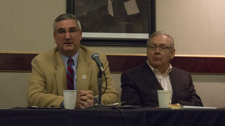 Eric Holcomb (left) previously worked with Earl Goode (right) during the Mitch Daniels administration. - Drew Daudelin
