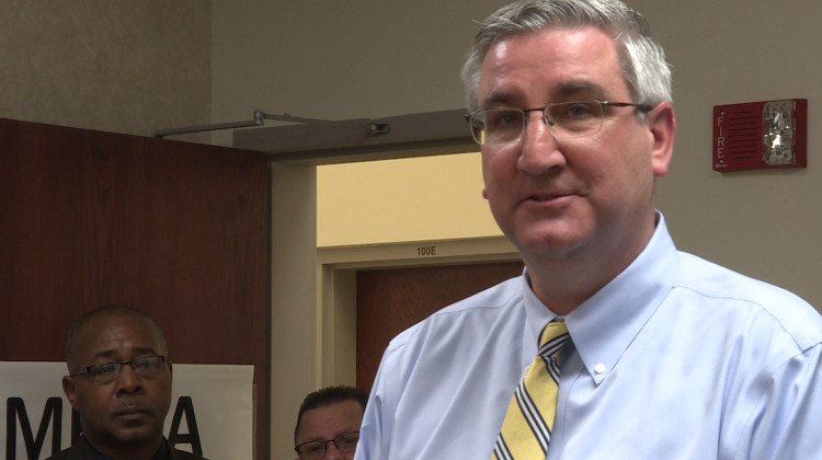 Fifty-two percent of Hoosiers say Gov. Eric Holcomb is doing a good job, compared to just 13 percent who disapprove. - Lauren Chapman/IPB News