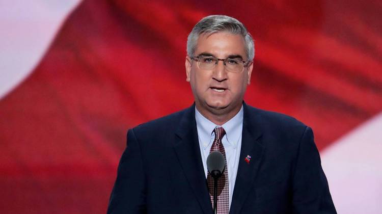 Indiana Lt. Gov. Eric Holcomb nominates Gov. Mike Pence of Indiana as the Republican choice for Vice President during the second day of the Republican National Convention in Cleveland, Tuesday, July 19, 2016. - AP Photo/J. Scott Applewhite