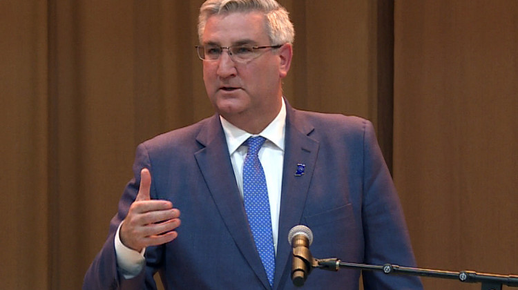 Gov. Eric Holcomb says he'll work to find consensus on hate crimes legislation. - Zach Herndon/WTIU