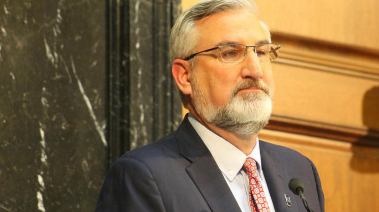 Gov. Eric Holcomb's veto letter raised concerns about the outcomes of litigation in states where similar legislation passed. - (Brandon Smith/IPB News)